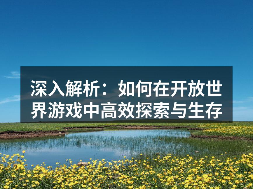 开放世界游戏的广阔地图