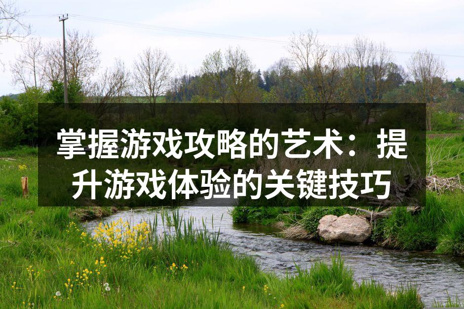 游戏攻略的基本要素